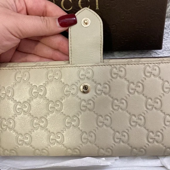 💛Gucci Long Wallet Guccissima Leather Beige💛 - Picture 3 of 12